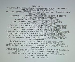 B.A.R  KAMYON LİFTLERİ // İTHAL ÜRÜN